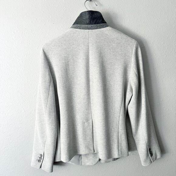 Talbots Aberdeen Knit Blazer Gray Heather Twill Jacket Women's Size 18wp - Picture 9 of 16